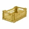 AYKASA Small Folding Storage Crate: Gold