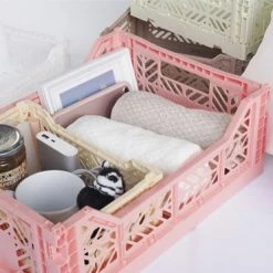 AYKASA Folding Crate Mini Salmon Pink