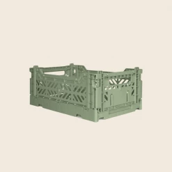 AYKASA Mini Folding Crate | Almond Green