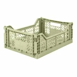 AYKASA Medium Folding Storage Crate: Lime Cream