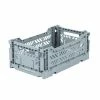 AYKASA Small Folding Storage Crate: Pale Blue