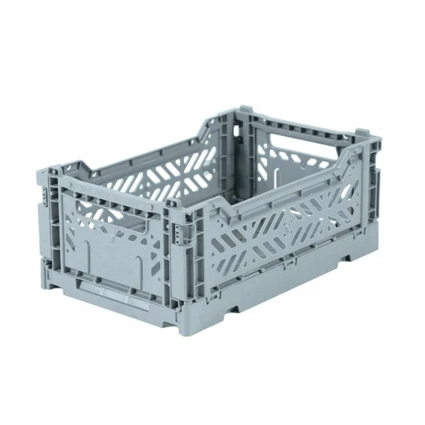 AYKASA Small Folding Storage Crate: Pale Blue 2 AYKASA Small Folding Storage Crate: Pale Blue