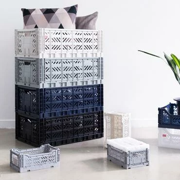 AYKASA Folding Crate Mini Grey 4 AYKASA Folding Crate Mini Grey