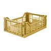 AYKASA Medium Folding Storage Crate: Gold