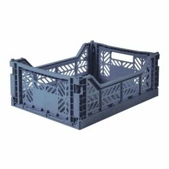 AYKASA Medium Folding Storage Crate: Cobalt Blue