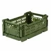 AYKASA Small Folding Storage Crate: Khaki