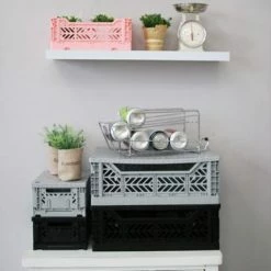 AYKASA Folding Crate Medium Grey