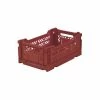 AYKASA Small Folding Storage Crate: Tile Red 1 AYKASA Small Folding Storage Crate: Tile Red