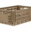 AYKASA Folding Crate - Maxi - Warm Taupe