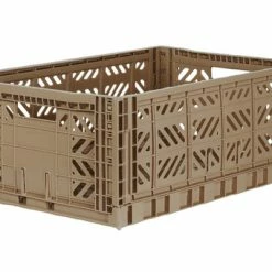AYKASA Folding Crate - Maxi - Warm Taupe
