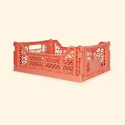AYKASA Folding Crate Medium Salmon 6 AYKASA Folding Crate Medium Salmon