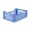 AYKASA Folding Crate Medium Baby Blue