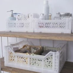 AYKASA Folding Crate Medium Coconut Milk