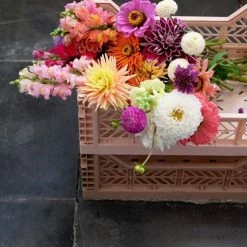 AYKASA Small Folding Storage Crate: Milk Tea