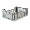 AYKASA Foldable Crate Midi Grey 1 AYKASA Foldable Crate Midi Grey