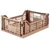 AYKASA Folding Crate Medium Warm Taupe