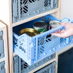 AYKASA Folding Crate Medium Baby Blue