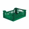 AYKASA Medium Folding Storage Crate: Dark Green 2 AYKASA Medium Folding Storage Crate: Dark Green