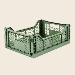 AYKASA Midi Folding Crate | Almond Green