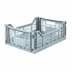 AYKASA Medium Folding Storage Crate: Pale Blue