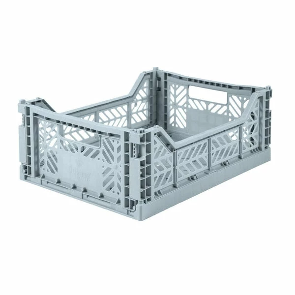 AYKASA Medium Folding Storage Crate: Pale Blue 3 AYKASA Medium Folding Storage Crate: Pale Blue