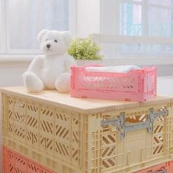 AYKASA Folding Crate Mini Salmon Pink