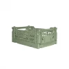 AYKASA Mini Folding Crate | Almond Green